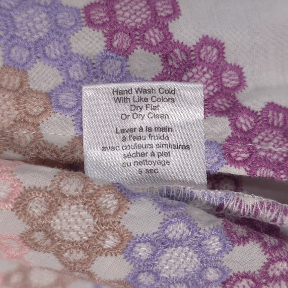 MIGUELINA Ali Wrap Mini Dress Size SMALL Embroidered White Multi Chevron Striped - Picture 10 of 10